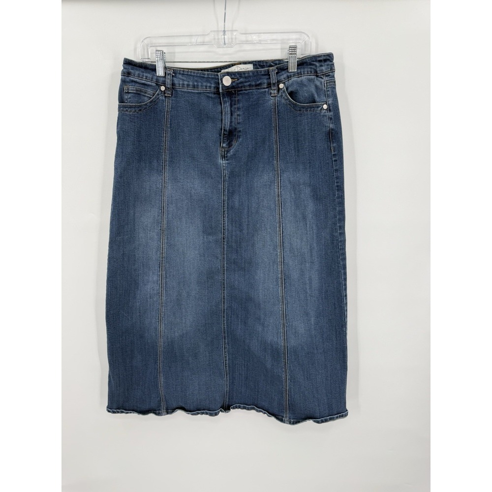 Est. 1946 Cato Denim Skirt Womens 16 Midi Modest Farm Prairie Hippie Rustic